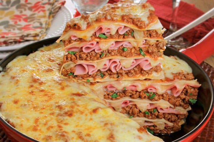 Lasanha de carne moída