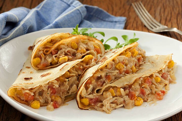 Wrap de carne moída