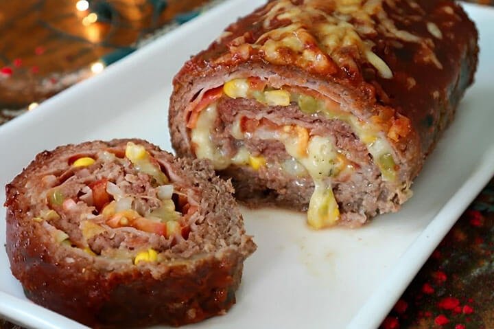 Rocambole de carne moída