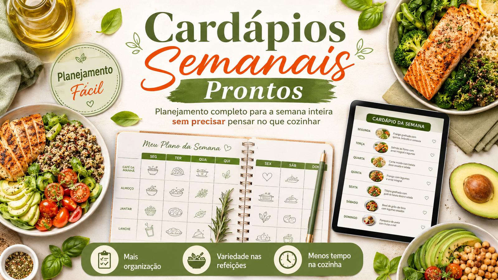 Cardápios Semanais Prontos