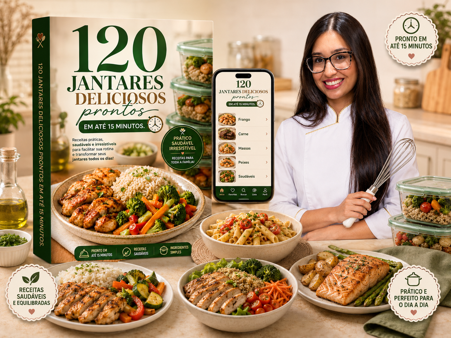 120 Jantares prontos em até 15 minutos — 120 jantares em 15 minutos